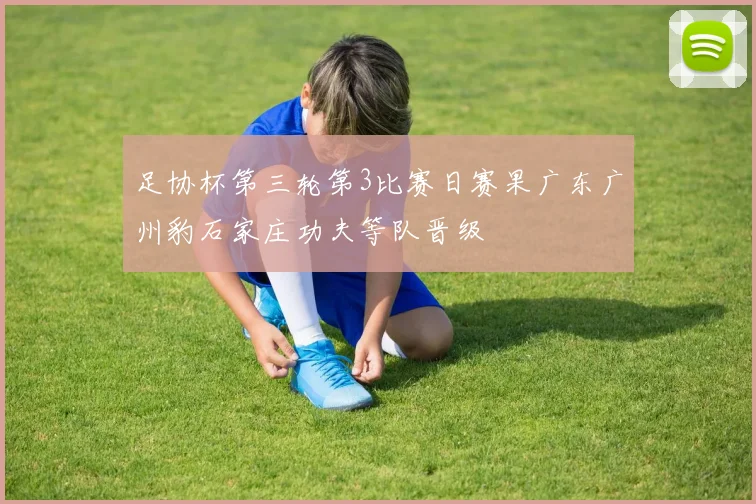 足协杯第三轮第3比赛日赛果广东广州豹石家庄功夫等队晋级